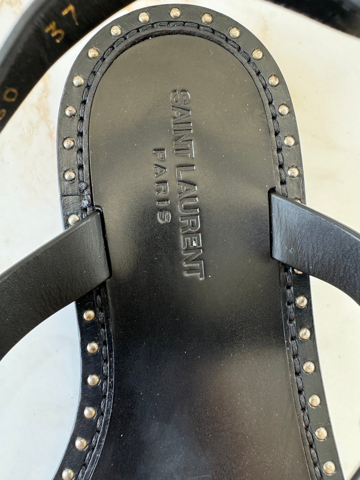 YSL logo sandals