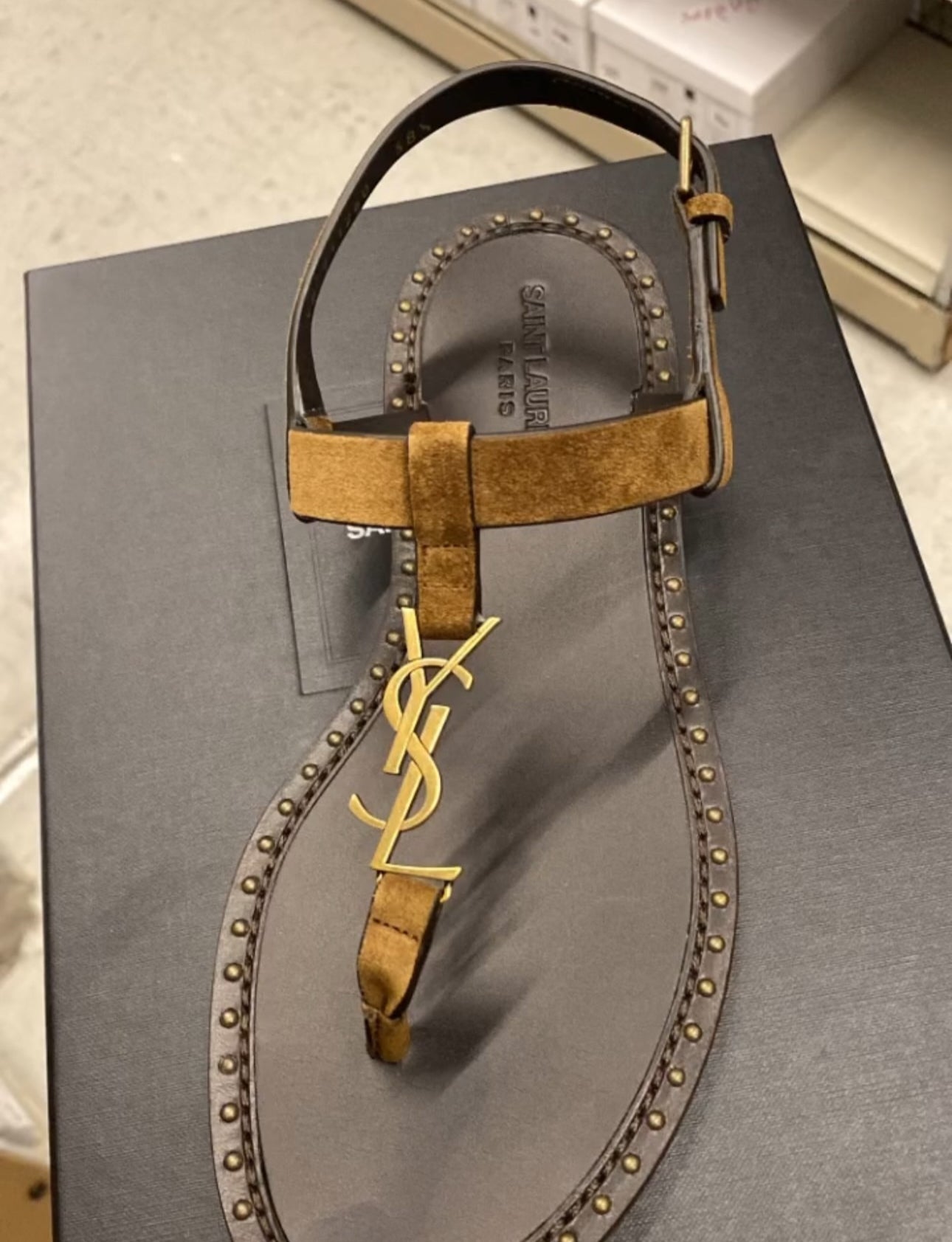 YSL logo Sandals