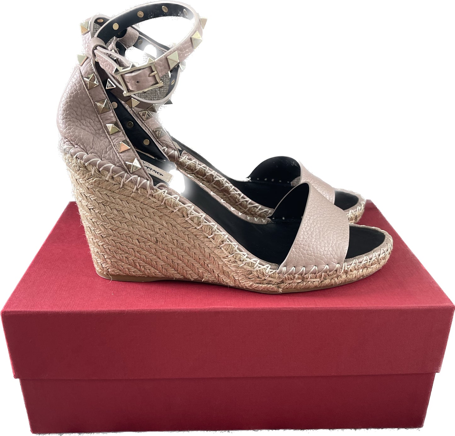 Valentino Garavani Double Rockstud wedge espadrilles