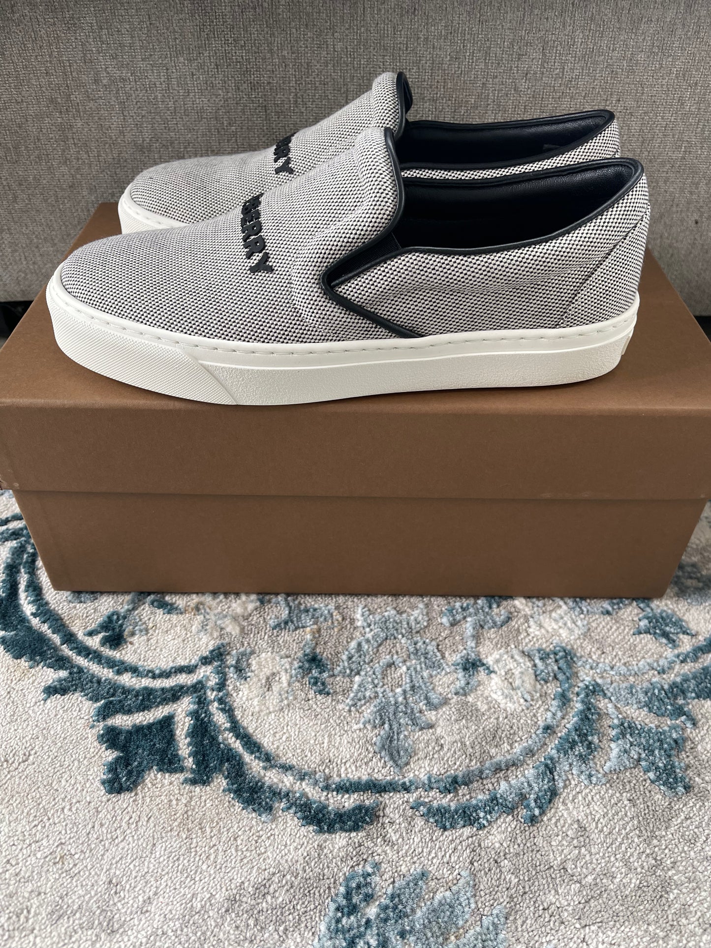 Burberry Logo Slip On Sneakers