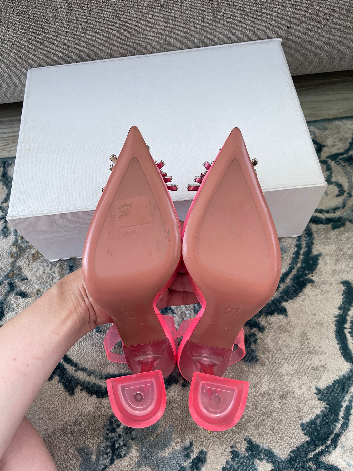 Amina Muaddi Begum crystal Embellishments pumps