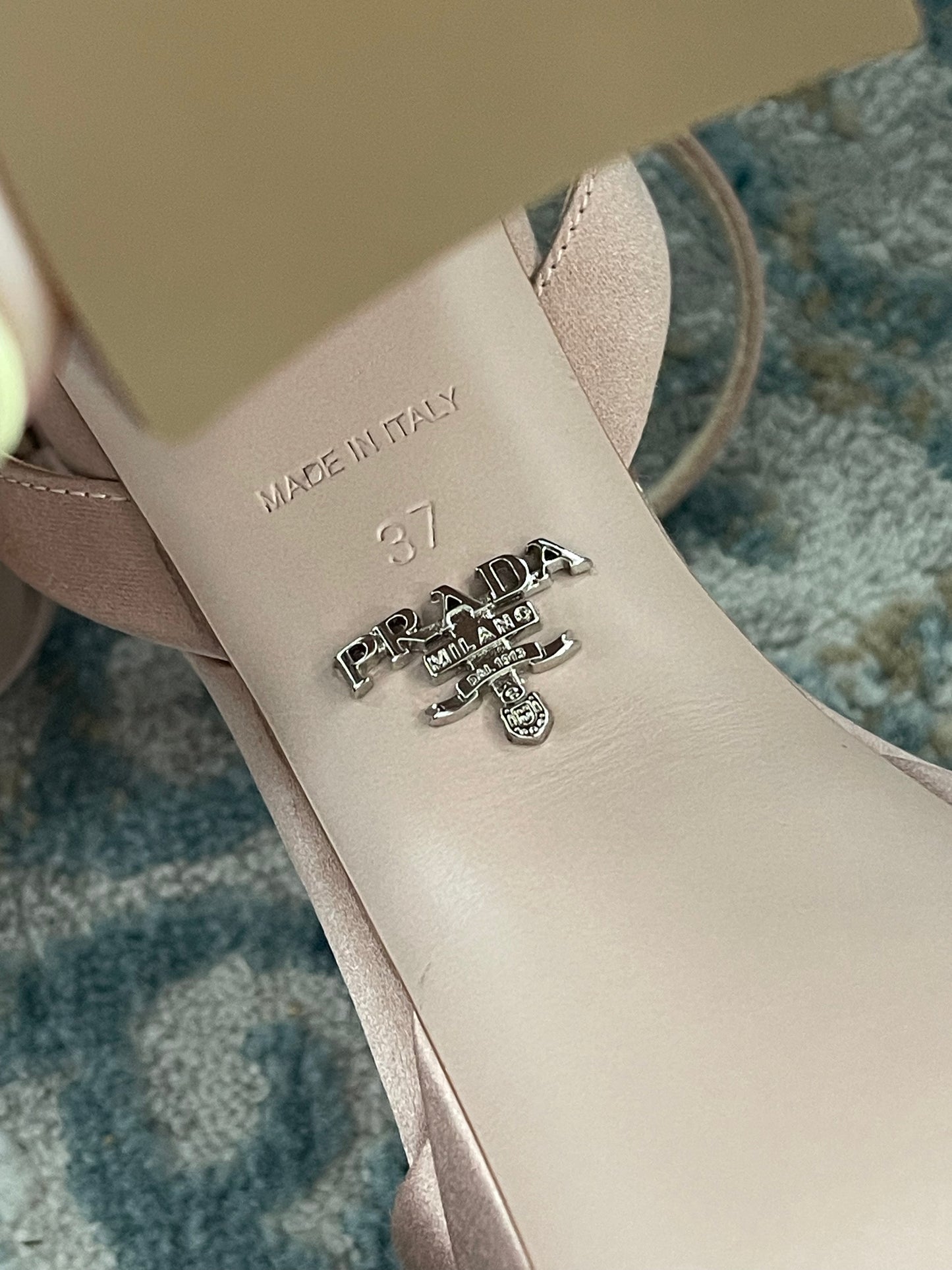 Prada Logo Platform Heels