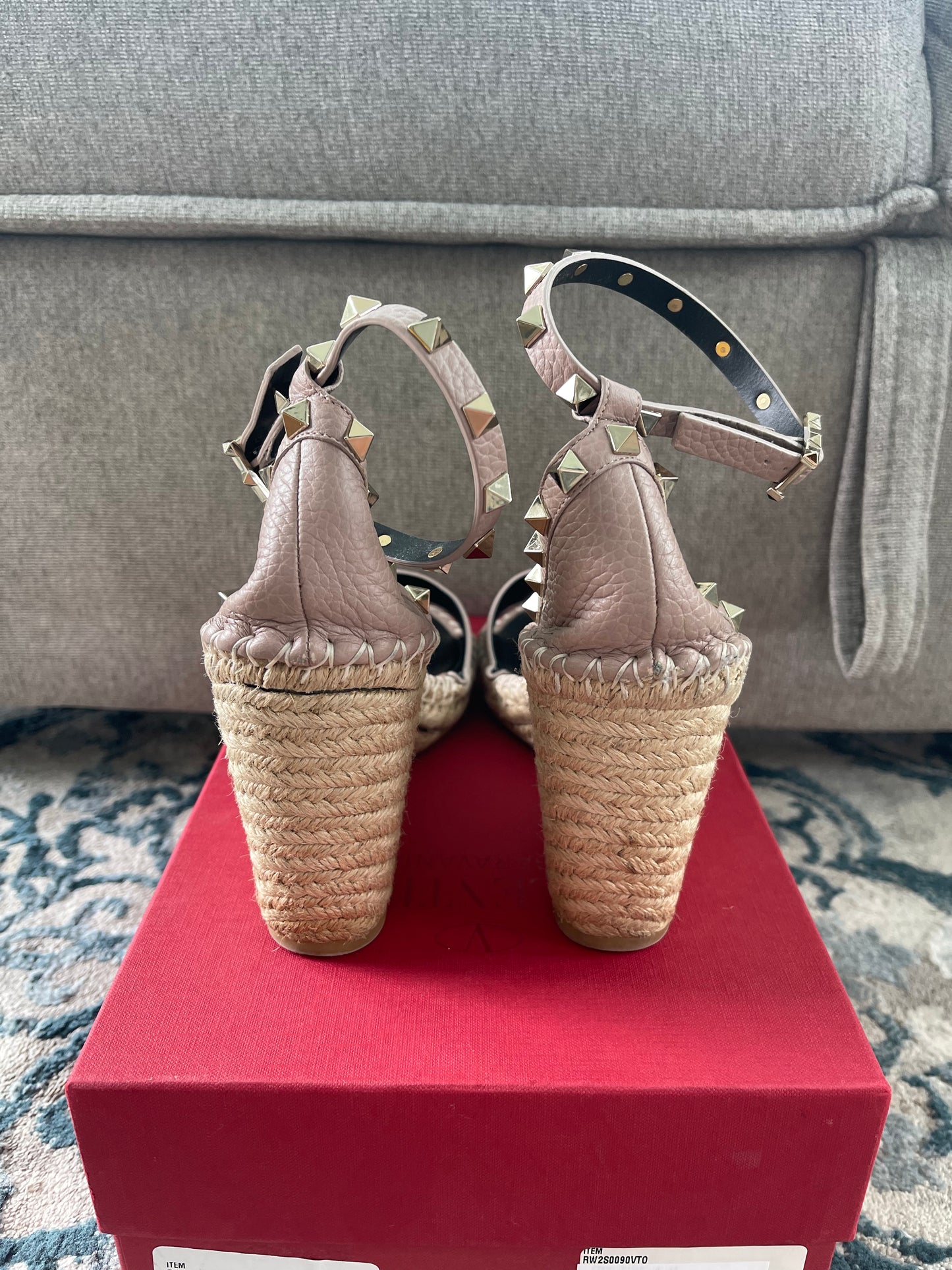 Valentino Garavani Double Rockstud wedge espadrilles