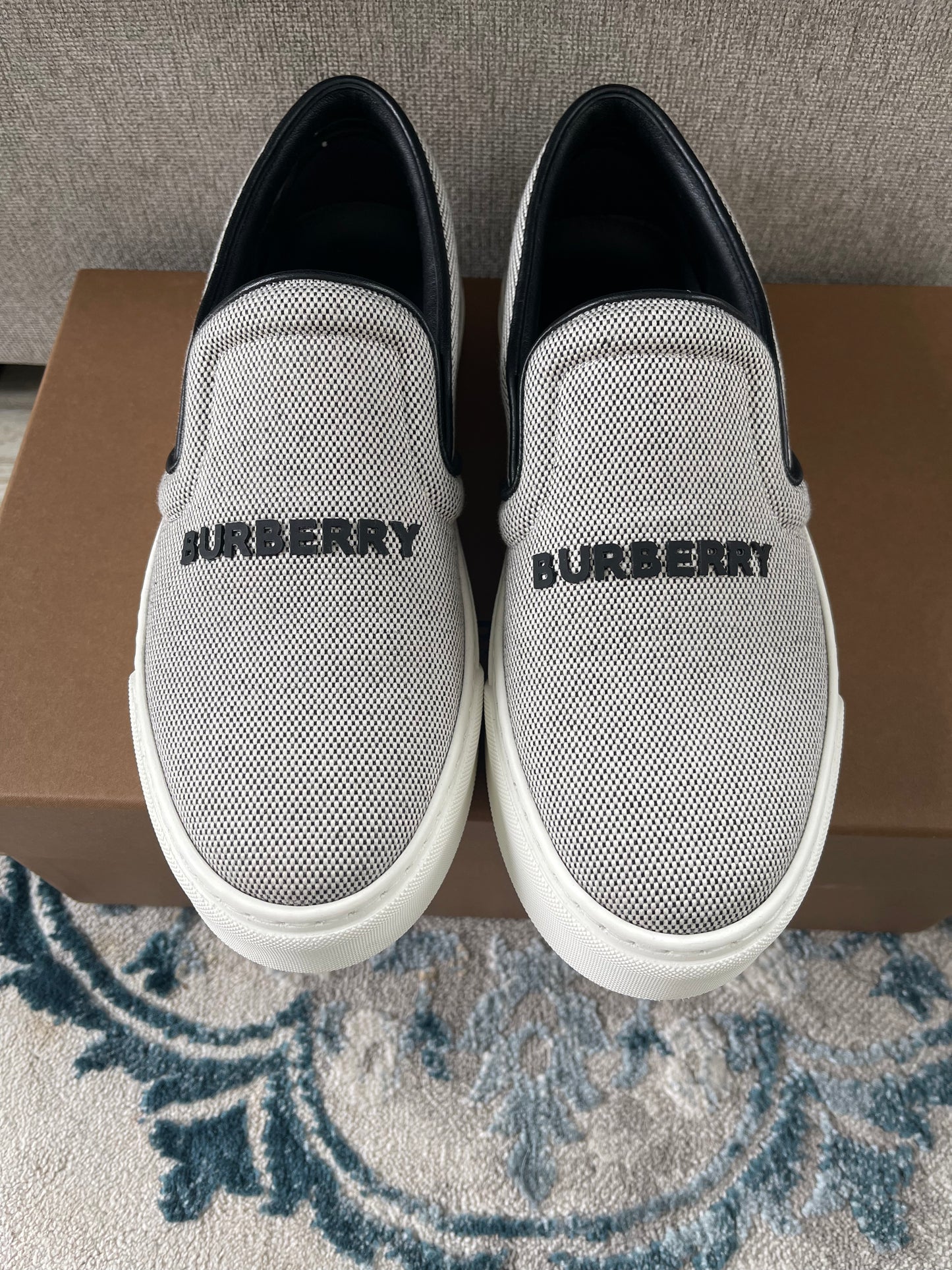 Burberry Logo Slip On Sneakers