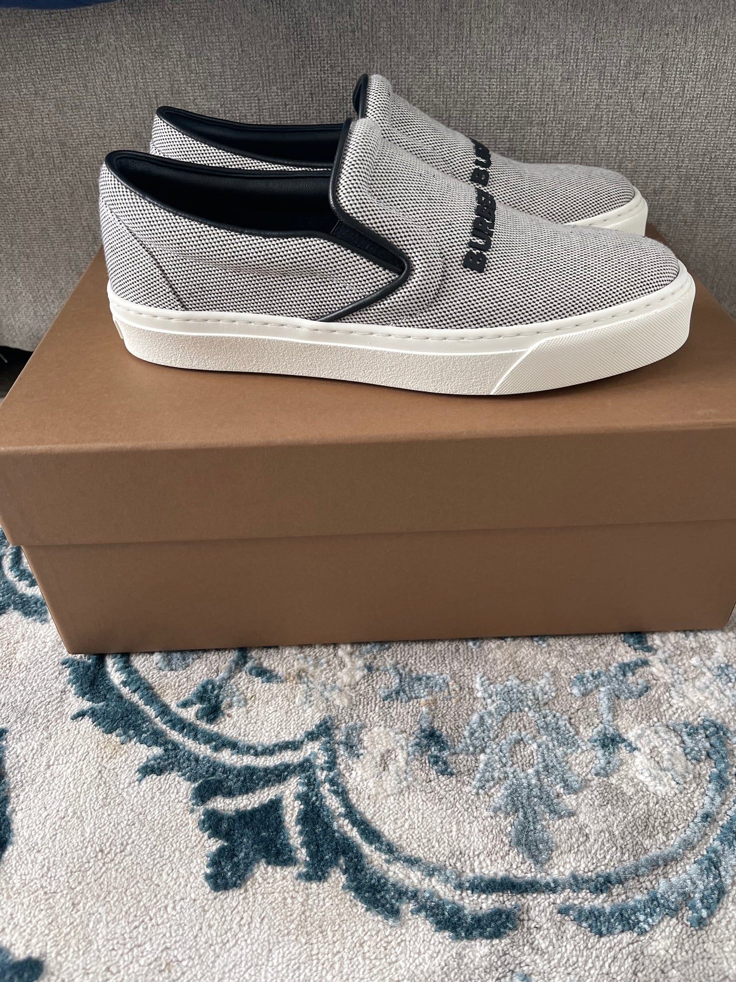 Burberry Logo Slip On Sneakers