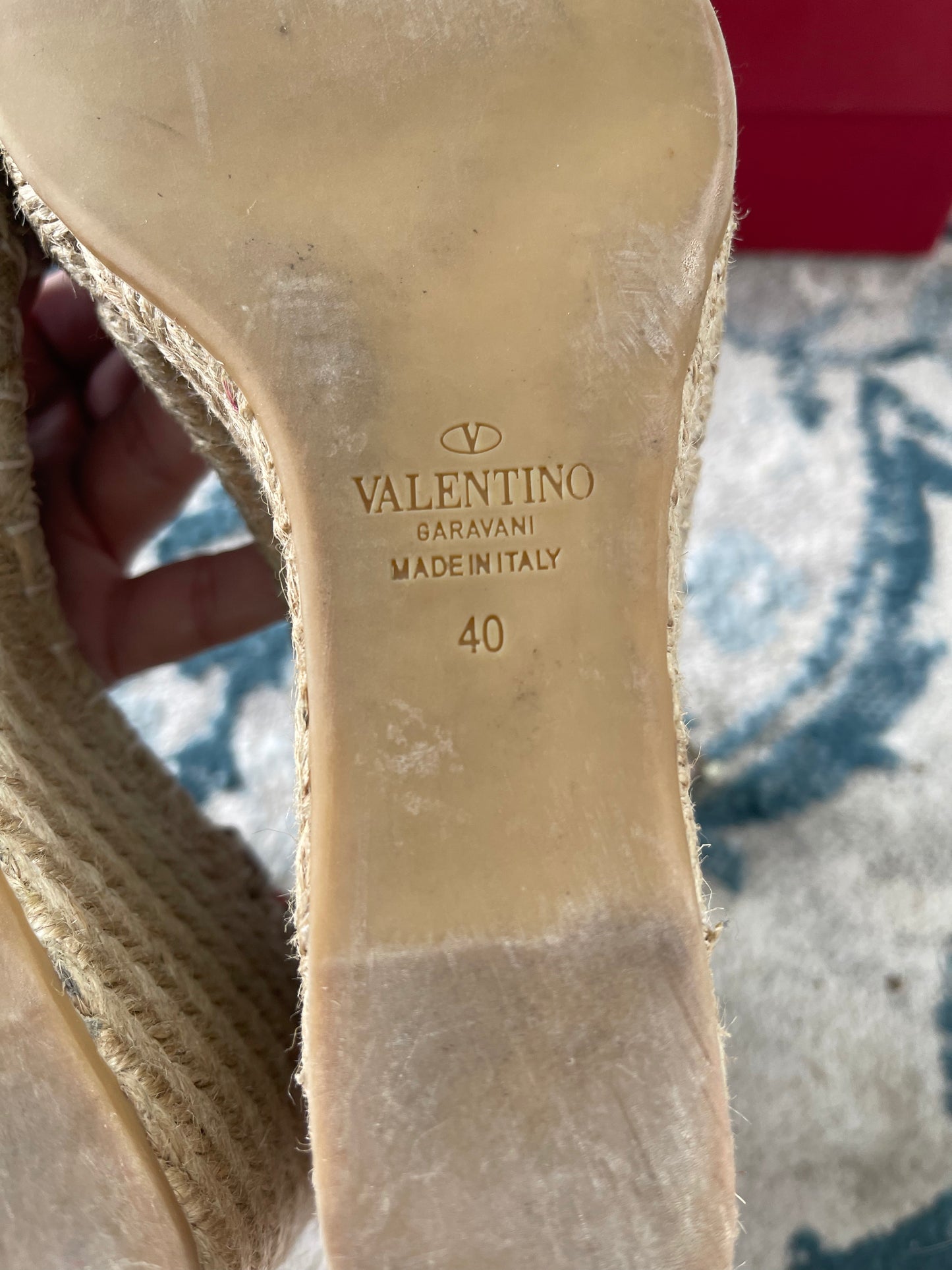 Valentino Garavani Double Rockstud wedge espadrilles