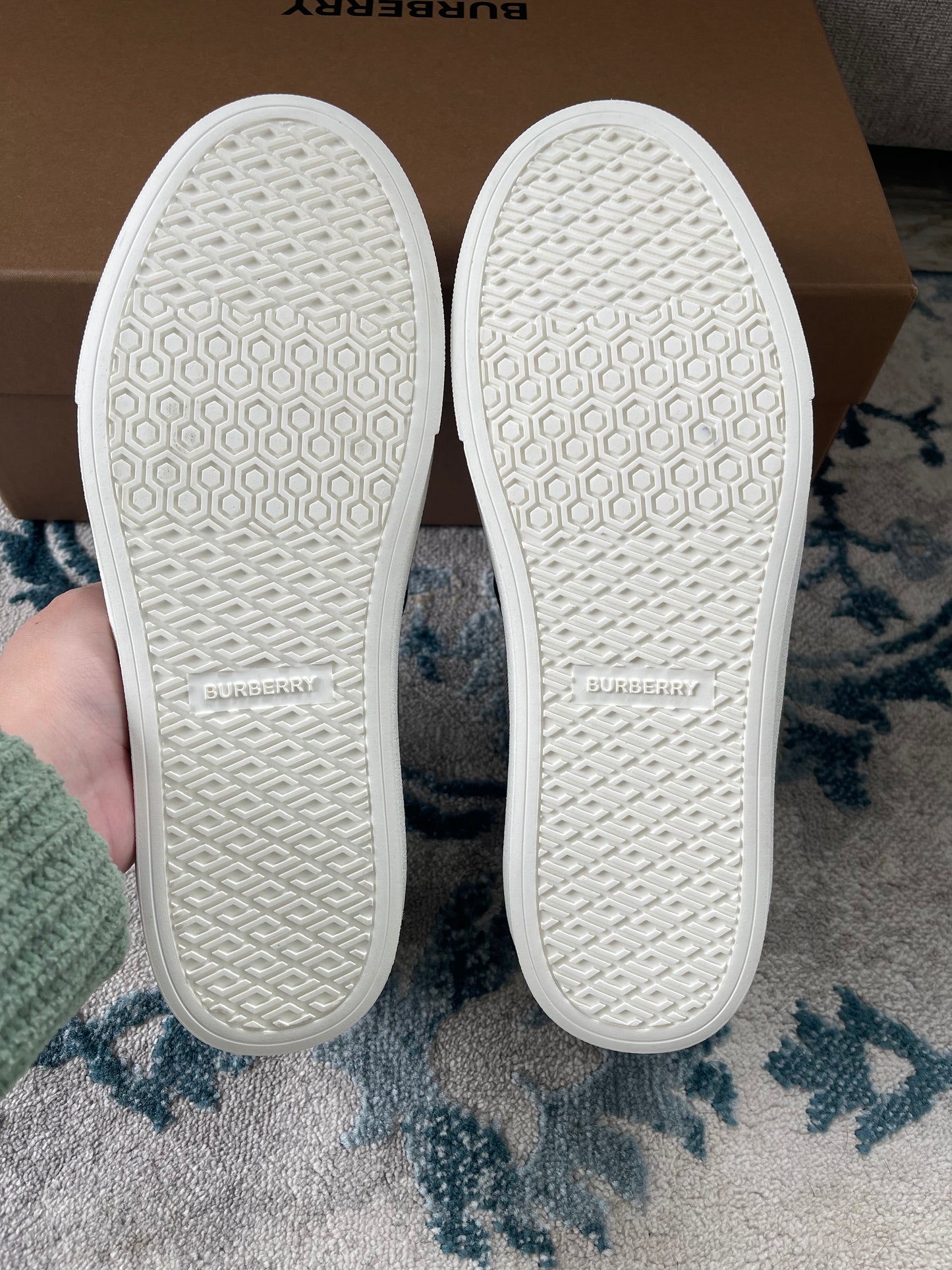 Burberry Logo Slip On Sneakers
