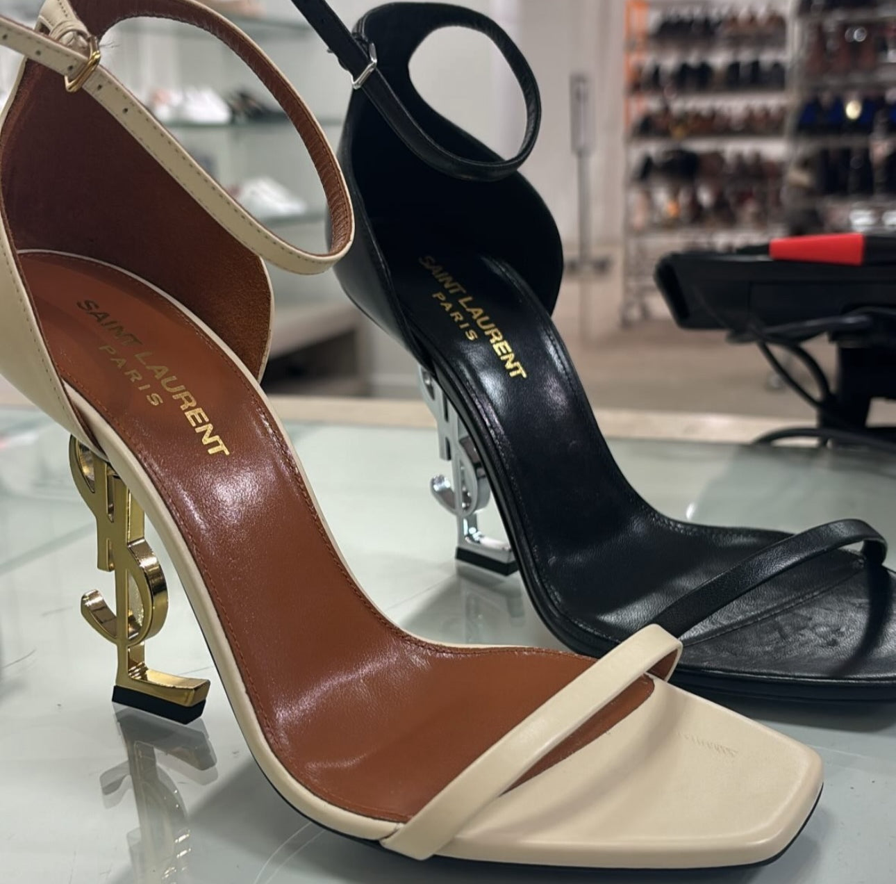 YSL logo Heels