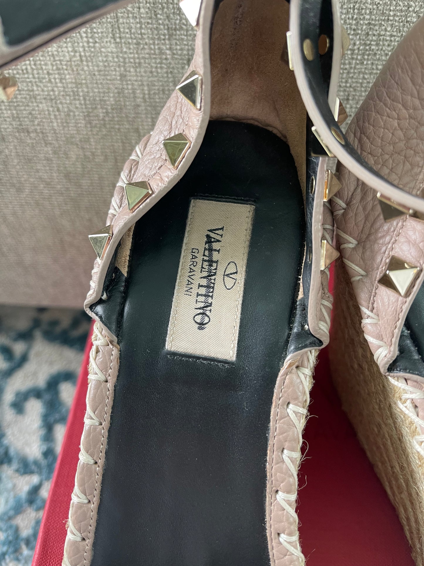 Valentino Garavani Double Rockstud wedge espadrilles